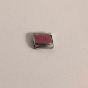 Pink Mom Italian Link Stainless Steel Charm‎ for Nomination Style Bracelet